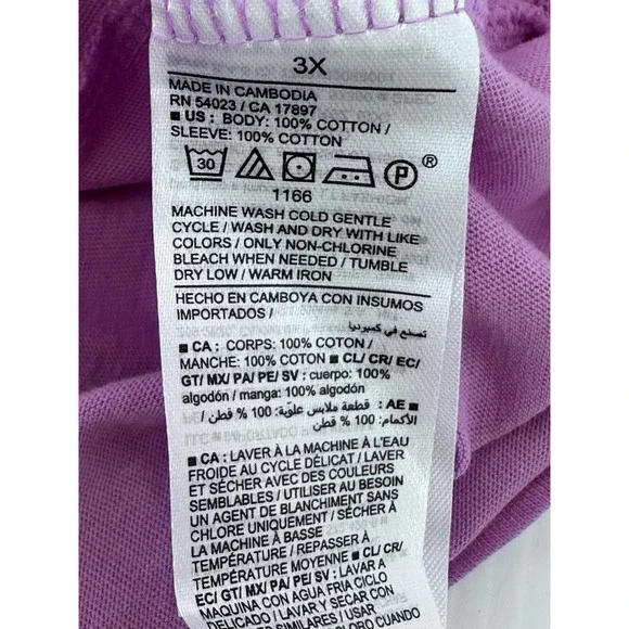 Old Navy Top Womens 3X Ruffle Short Sleeve‎ Lightweight Pink Crew Neck Boho - Picture 6 of 6